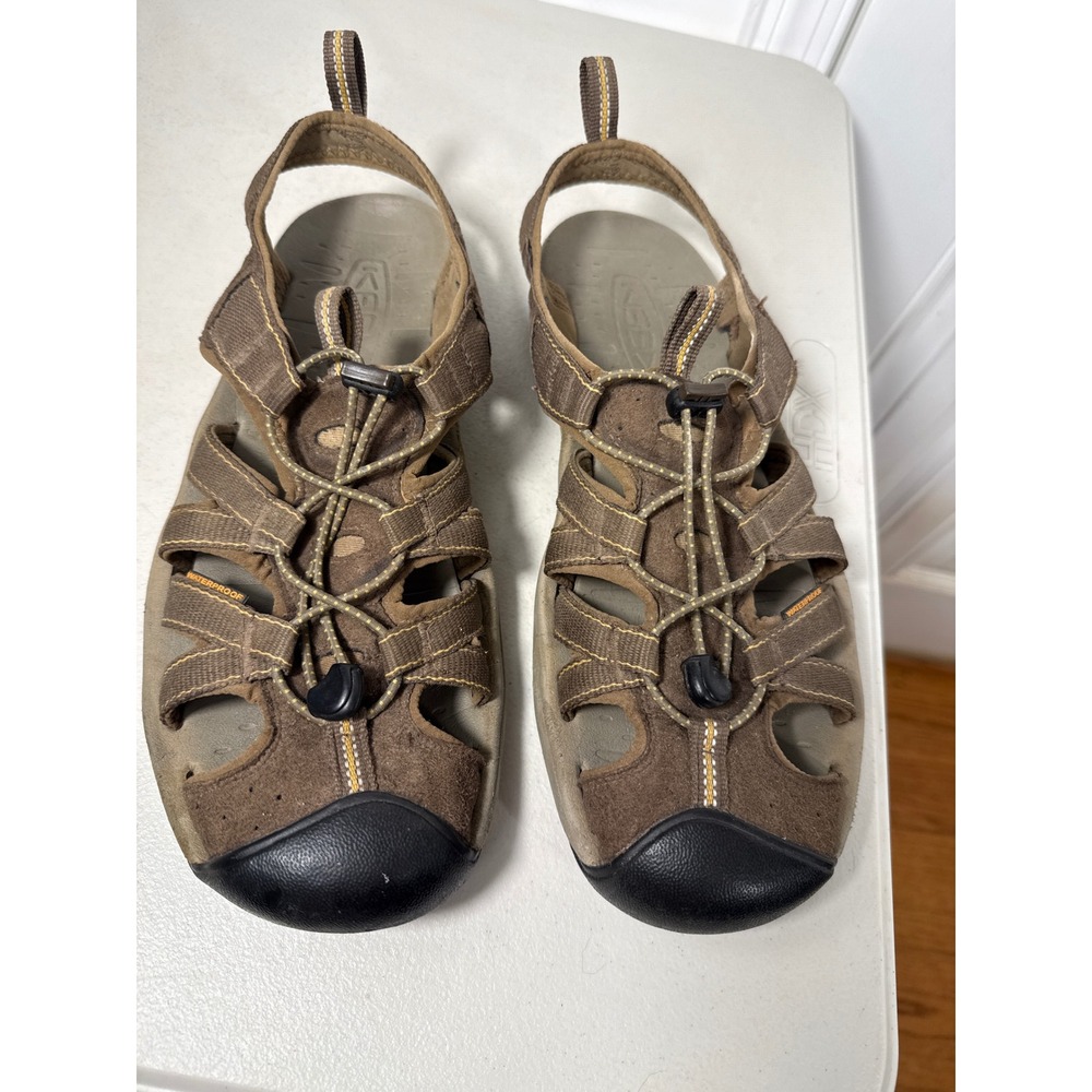 Keen Newport H2 Mens Brown Waterproof Hiking Sandals Size 12 Toe Guard Outdoor12